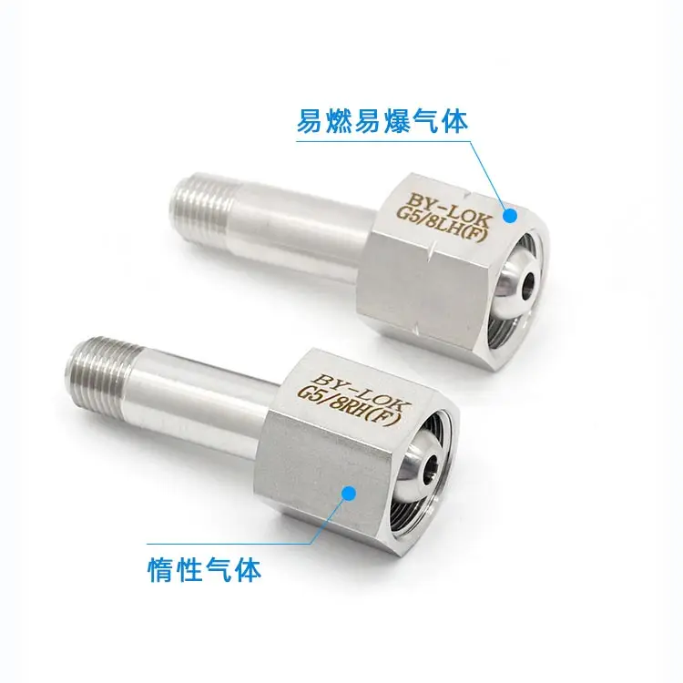 316L stainless steel national standard G5/8 steel cylinder joint standard gas W21.8RH anti tooth joint