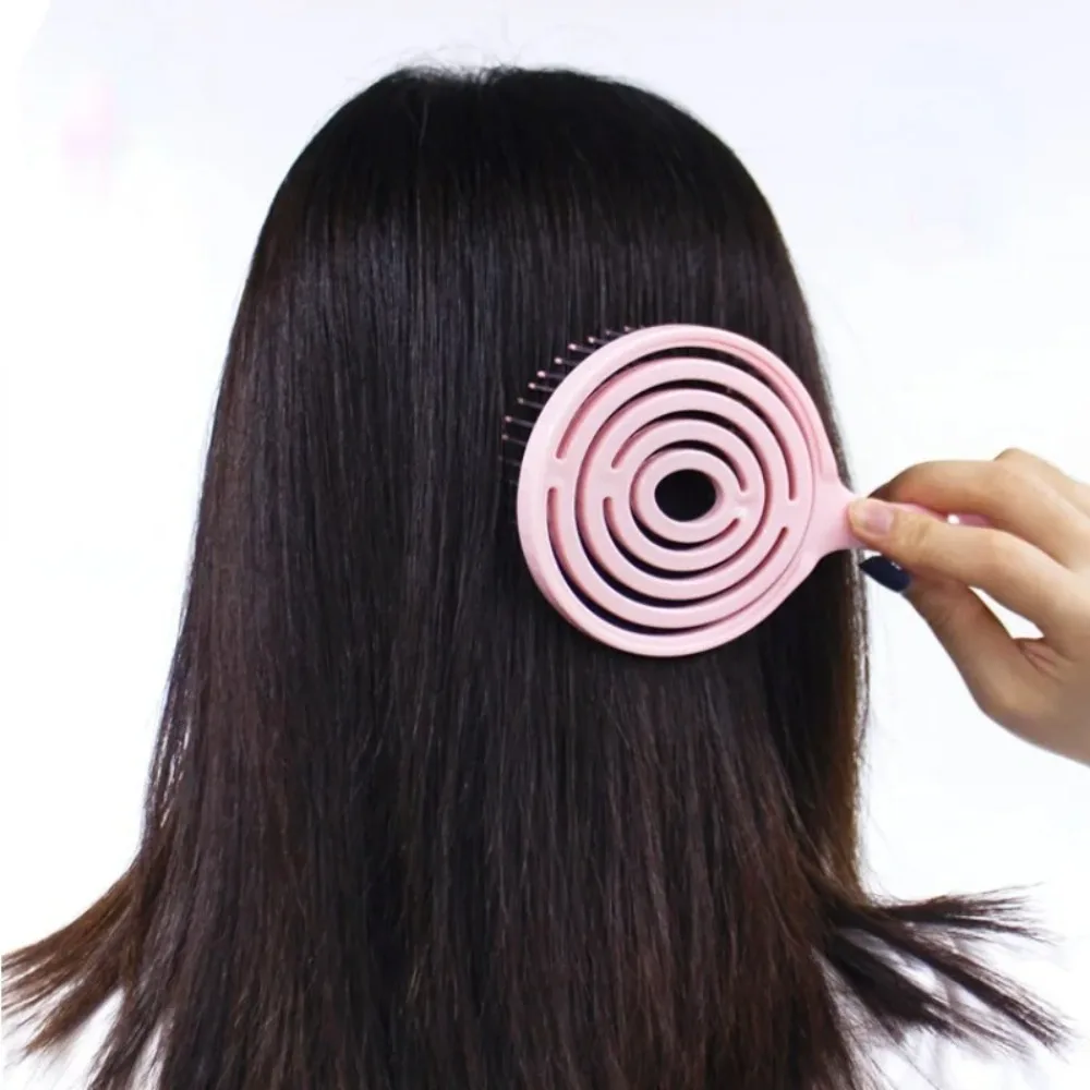 PP Plastic Circular Massage Comb Portable Hair Stylishing Tool Curl Defining Brush Convenient to Use Barber Accessories