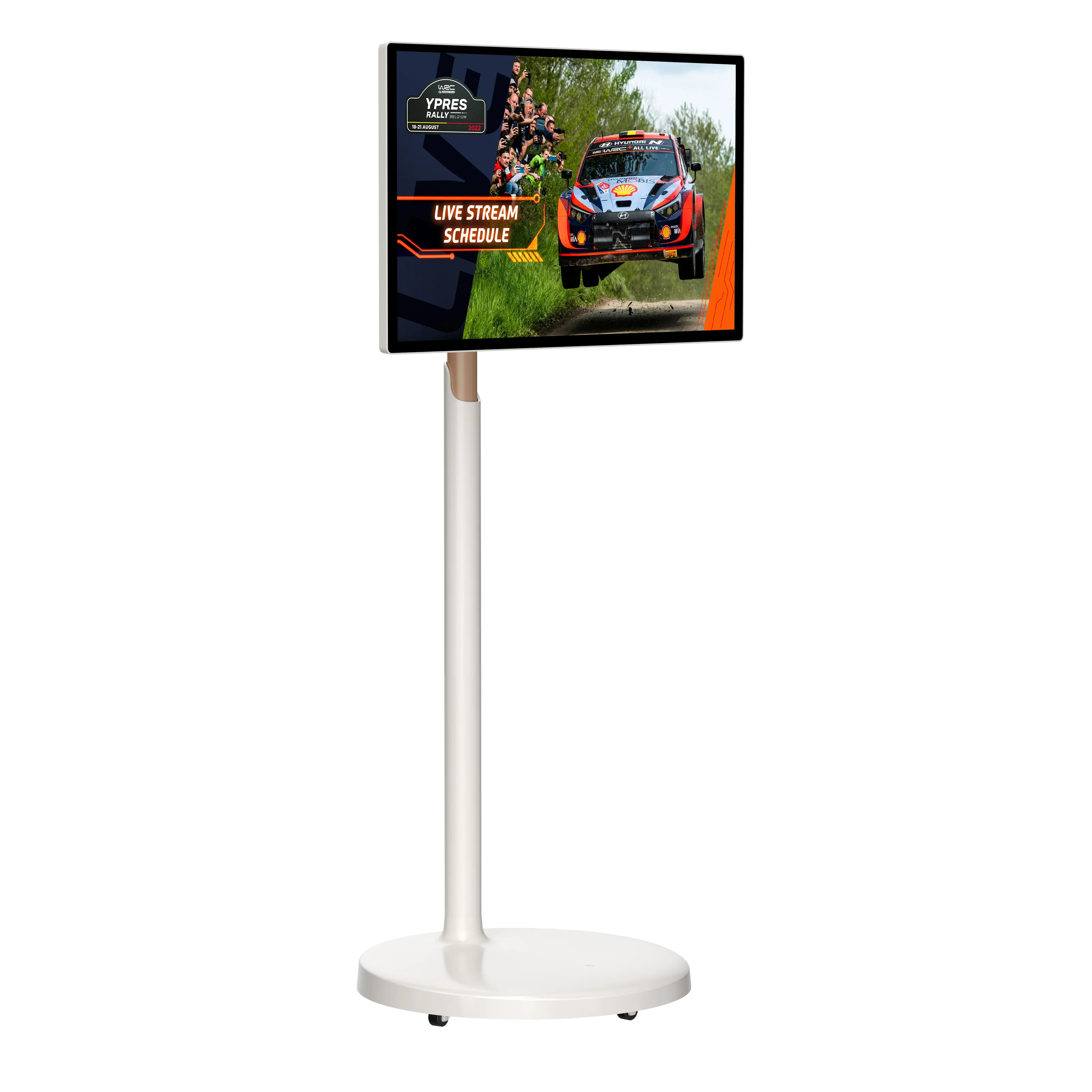

Portable Smart TV 32 Inch Floor Stand Movable Portable Smart Tv Smart TV Touch Screen for Yoga Fitness Game Video Player