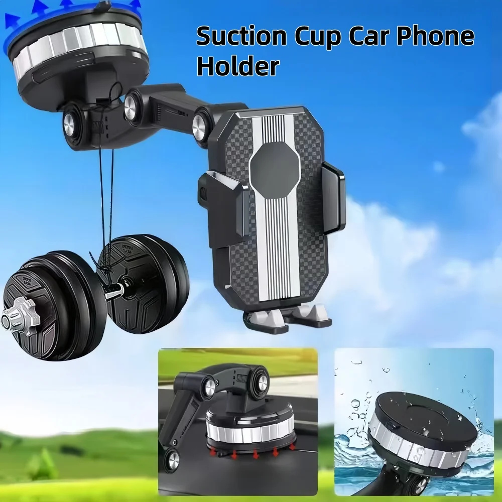 Supporto universale per telefono da auto con ventosa Supporto per parabrezza girevole a 360 gradi per smartphone iPhone, Samsung, Xiaomi