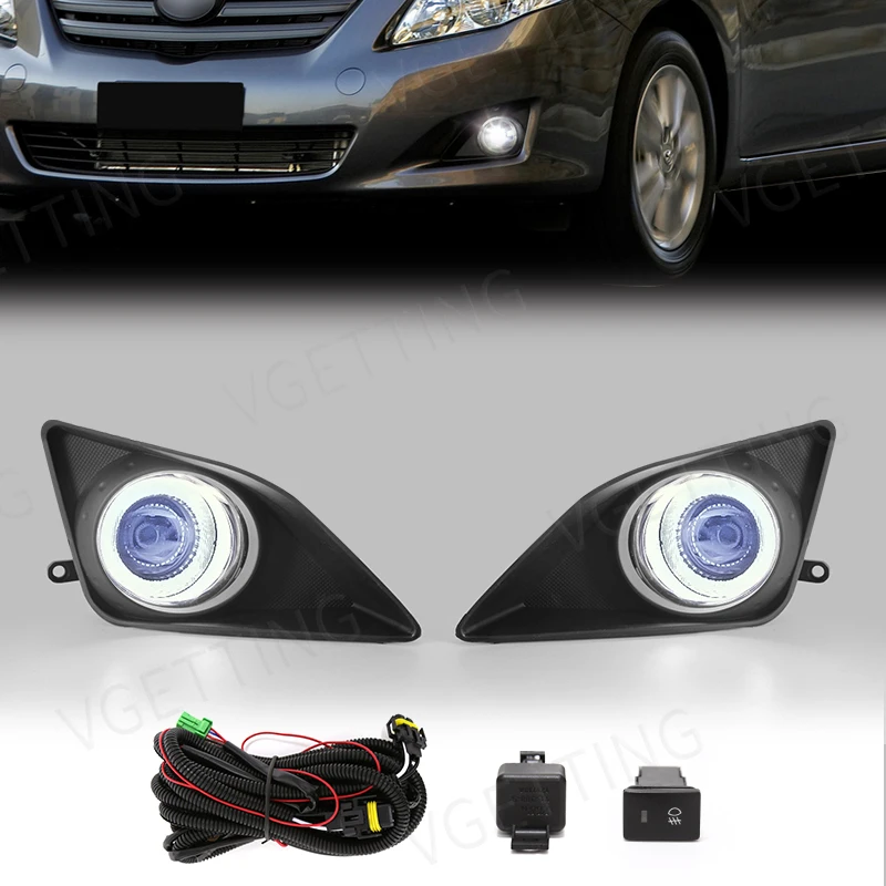 GEFENSI النهار تشغيل ضوء DRL عيون الملاك الضباب مصباح Led لتويوتا كورولا Altis 2008 2009 2010 القيادة ضوء السيارات الهالوجين يوم