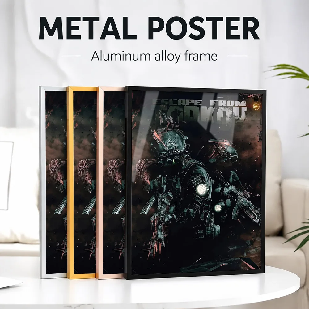 Escape From Tarkov Framed Metal Print Customized Photo Minimalist Operator Style Wall Art For Command Center Tactical Fan Gift