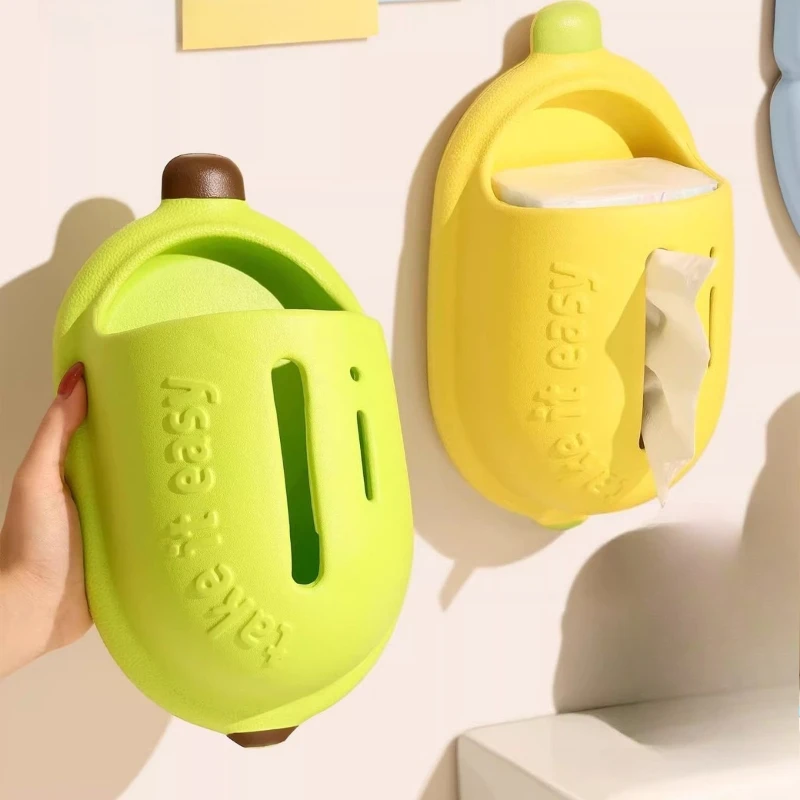 LTT bathroom wall hanging non-punching face towel box household waterproof pumping carton