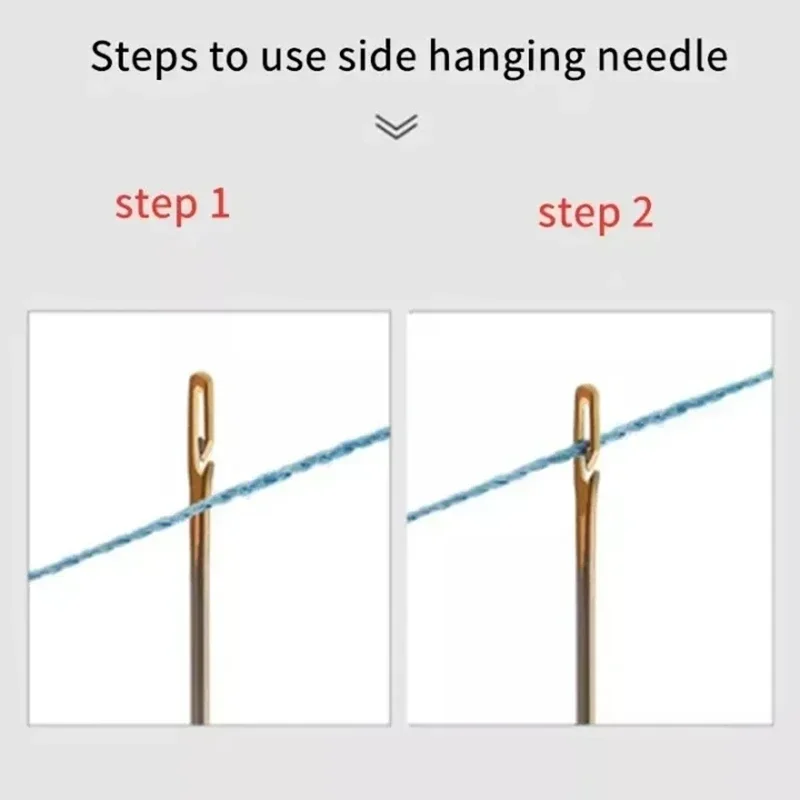 12/24/48 قطعة متعددة الحجم الإبر أعمى الذاتي خيوط الفولاذ المقاوم للصدأ DIY بها بنفسك التطريز الخياطة سريعة التلقائي خيوط إبرة دبوس