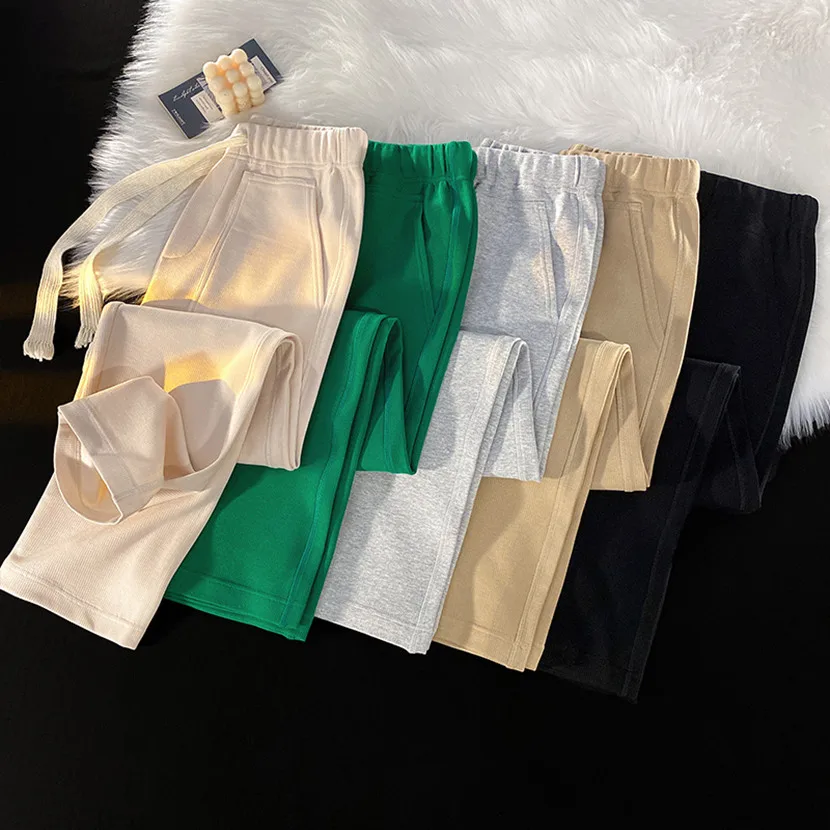 

Мужские повседневные широкие прямые брюки-трубы для весны и осени, модные брендовые свободные спортивные штаны, немнущиеся, молодежные, стильные