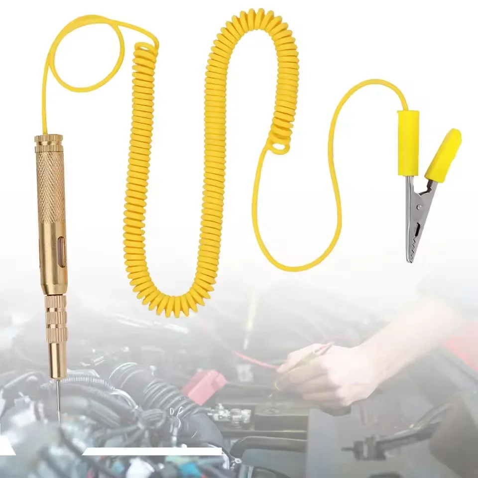 Auto Car Vehicle Circuit Tester DC 6V 12V 24V Light Bulb Voltage Test Pen Pencil Yellow