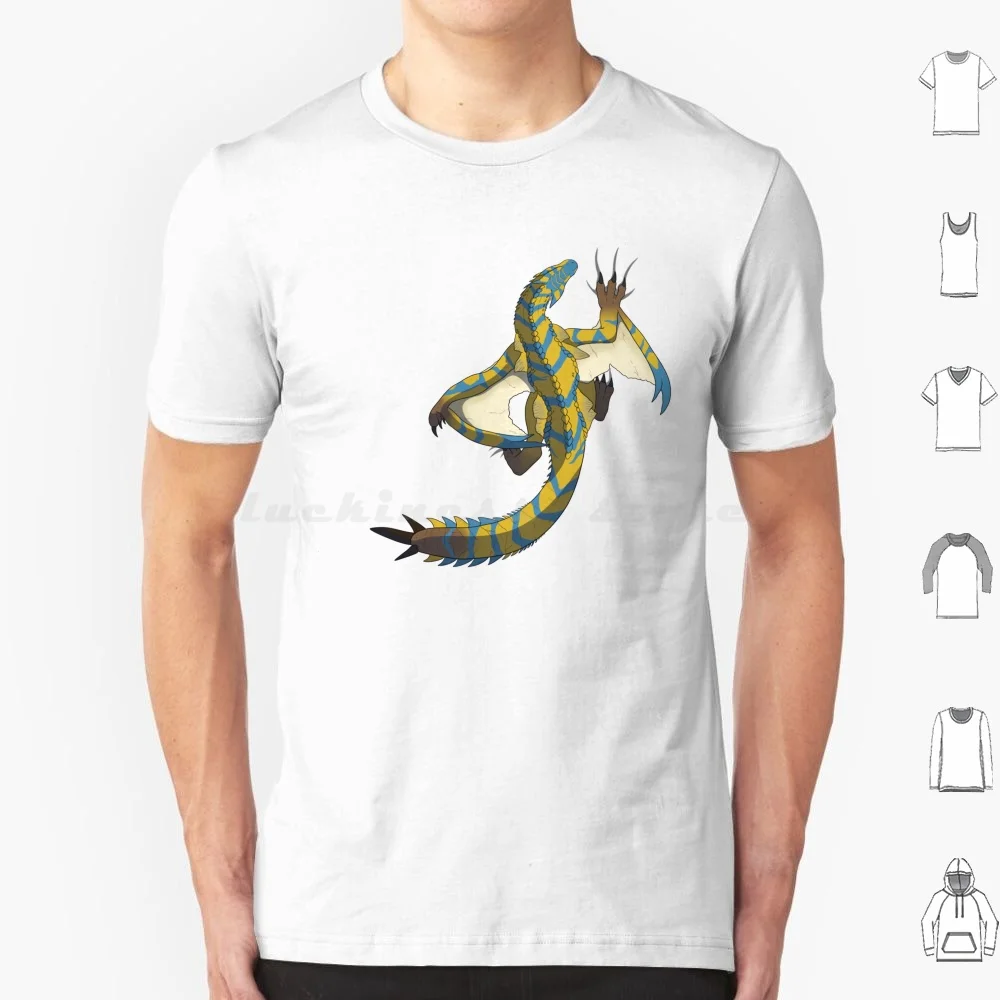 The Roaring Wyvern T Shirt Big Size 100% Cotton Mhw Monster Hunter Monster Hunter World Iceborne Monster Hunter Iceborne