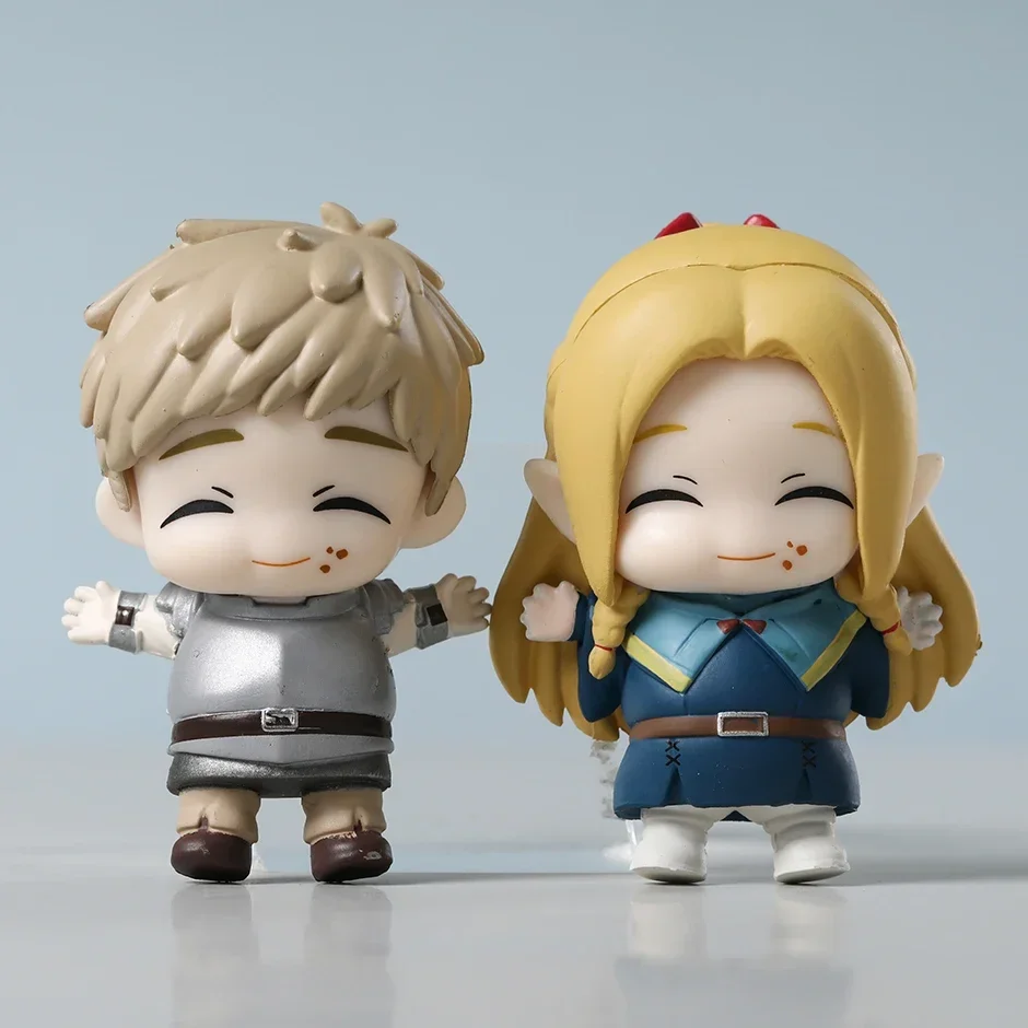 Delicious in Dungeon Laios Touden Marcille Mini Mascot PVC Anime Figure Collectible Doll Model Toy Gift