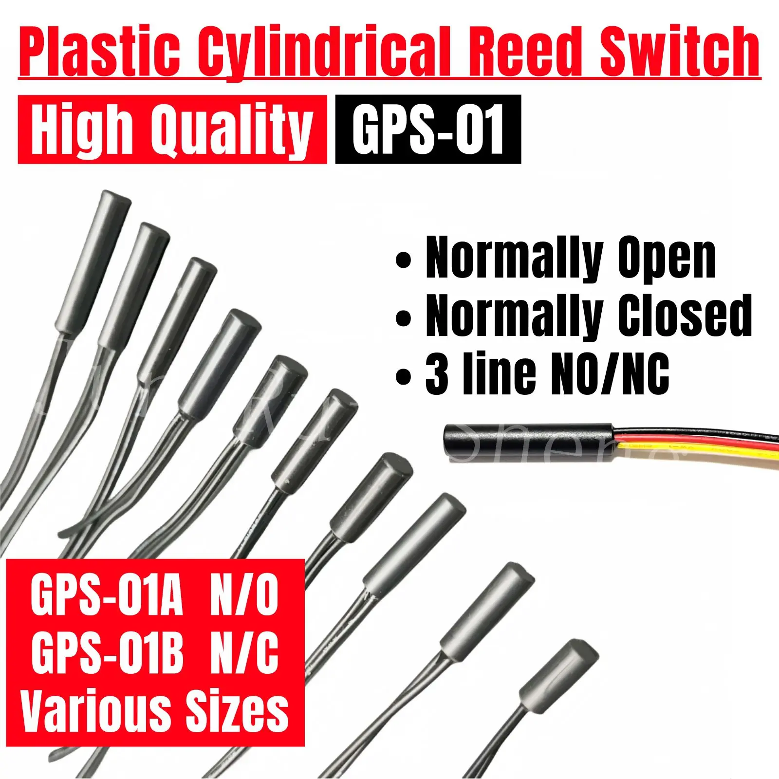 Interruttore Reed in plastica di alta qualità GPS-01 GPS-01B Normalmente aperto Normalmente chiuso NO NC Sensore incorporato di prossimità con controllo magnetico