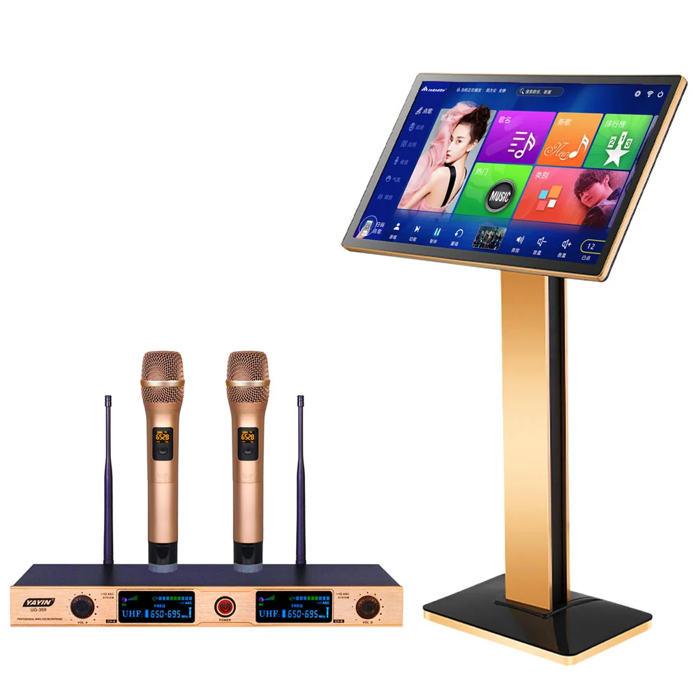 

Hot InAndOn Karaoke Machine with Wireless Microphone All In One CV96 Touch Screen Karaoke Player 4TB Professional Karaoke System