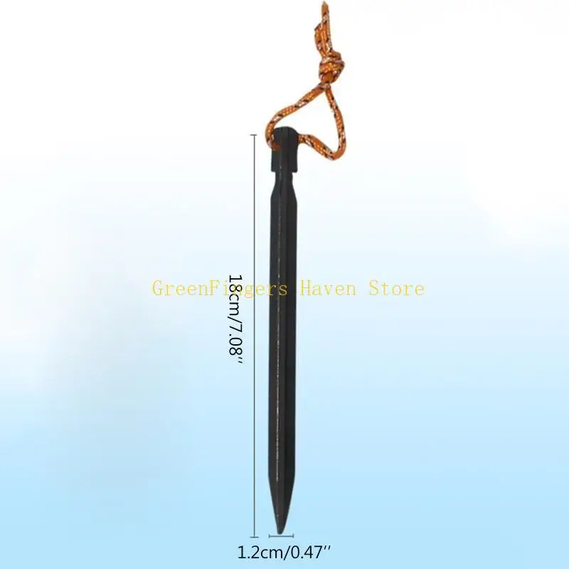 F68D Alumínio multifuncional Stakes Ferramenta essencial para estruturas pátio e jardim, mochila design acampamento