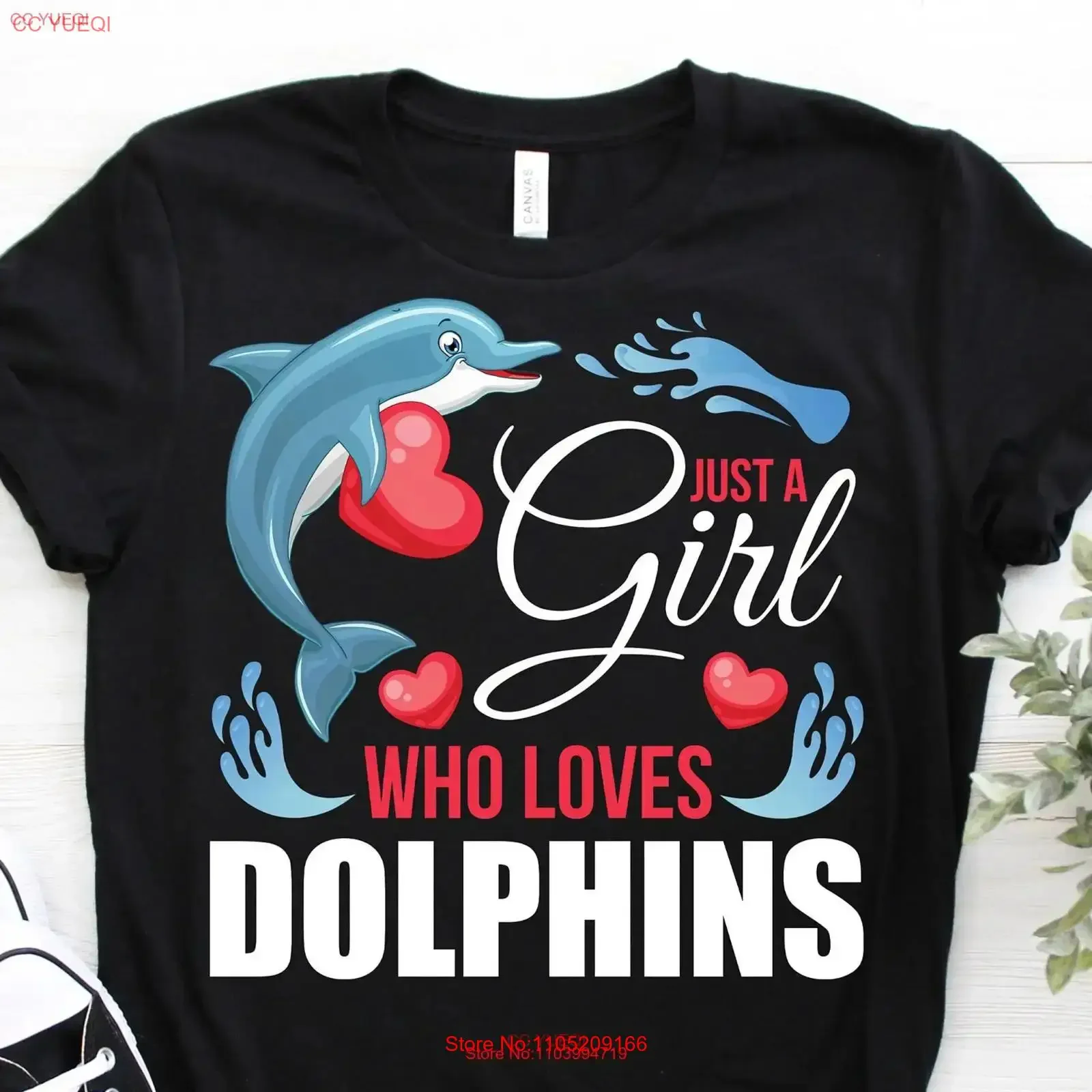 مجرد فتاة تحب الدلافين لطيف تي شيرت دولفين الحيوان عاشق مشاهدة زي عيد ميلاد الحياة المحيطية مهنة خمر غسلها #1