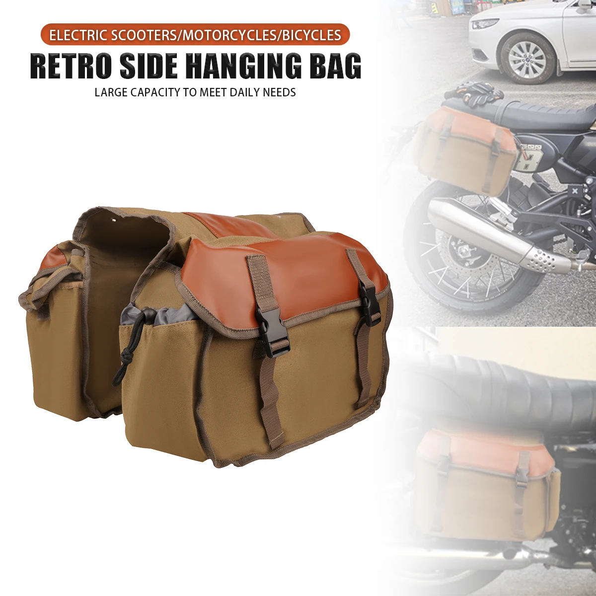 Waterproof Bicycles Pannier Bag For Rear Rack, Motorcycle Bicycles Luggage Cargo Rack Carrier, Double Trunk Cycling Pannier Bag