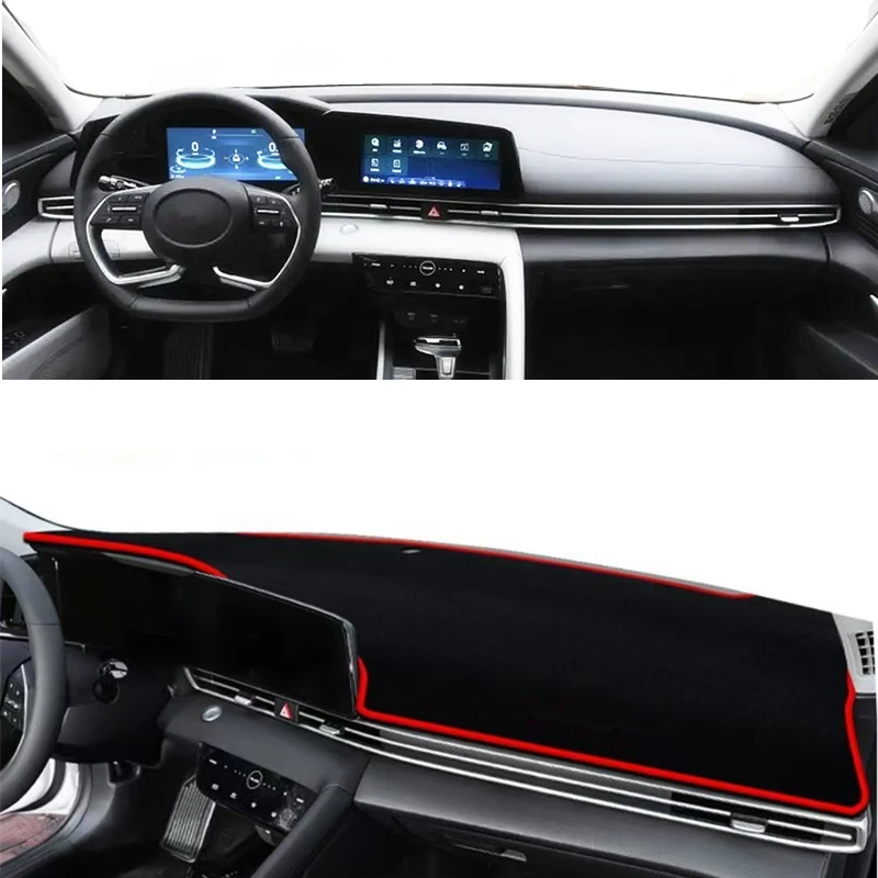 

Для Hyundai Elantra Avante I30 CN7 2020 2021 2022 2023 2024 Автомобильный коврик для приборной панели, коврик для приборной панели, солнцезащитный коврик, аксессуары для приборной панели