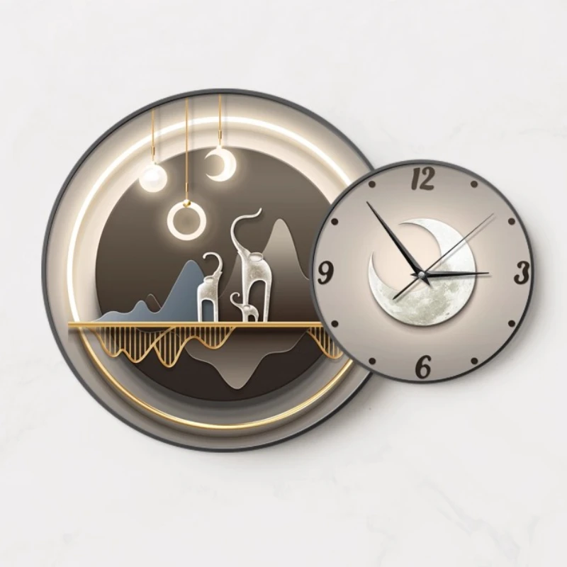 

European Style Living Room Wall Clock Restaurant Clock Mural Watch Room Decorations Corridor Mute Quartz Clock Home Decor Items