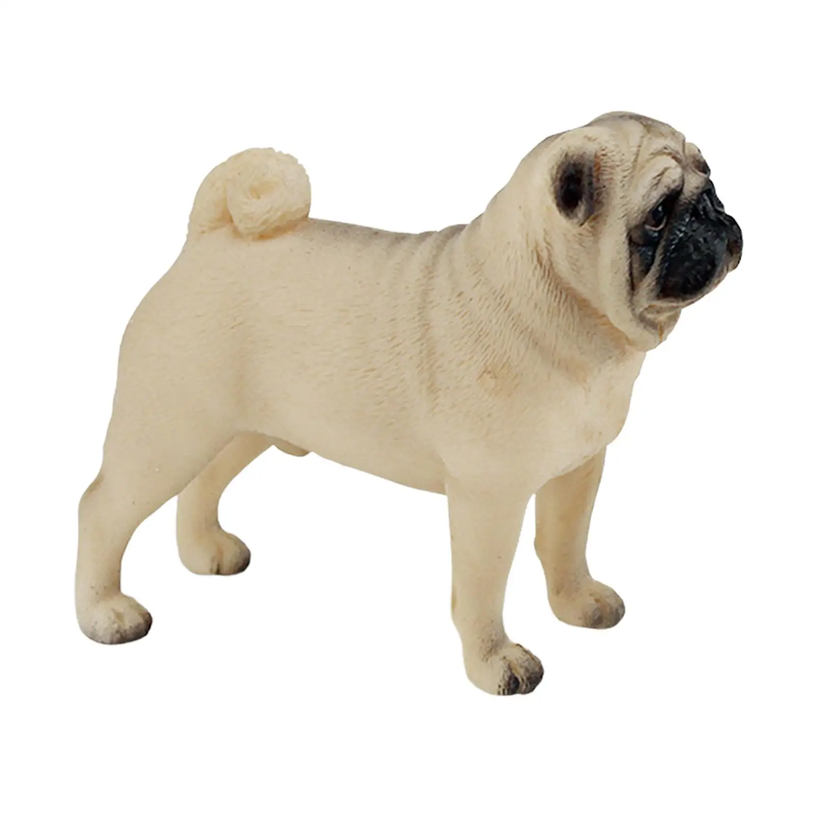 Figura de perro realista Shar Pei chino en miniatura, juguete realista de 2,36 pulgadas de alto