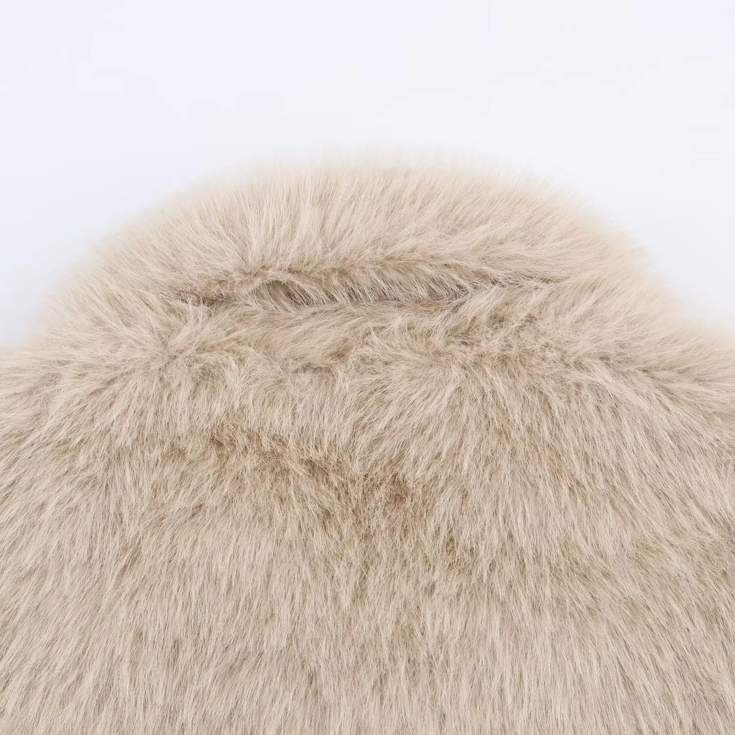 2025 inverno nuovo arrivo moda tinta unita cappotto a maniche lunghe giacca in pelliccia sintetica reversibile cappotto in pelliccia sintetica da donna finto Fu