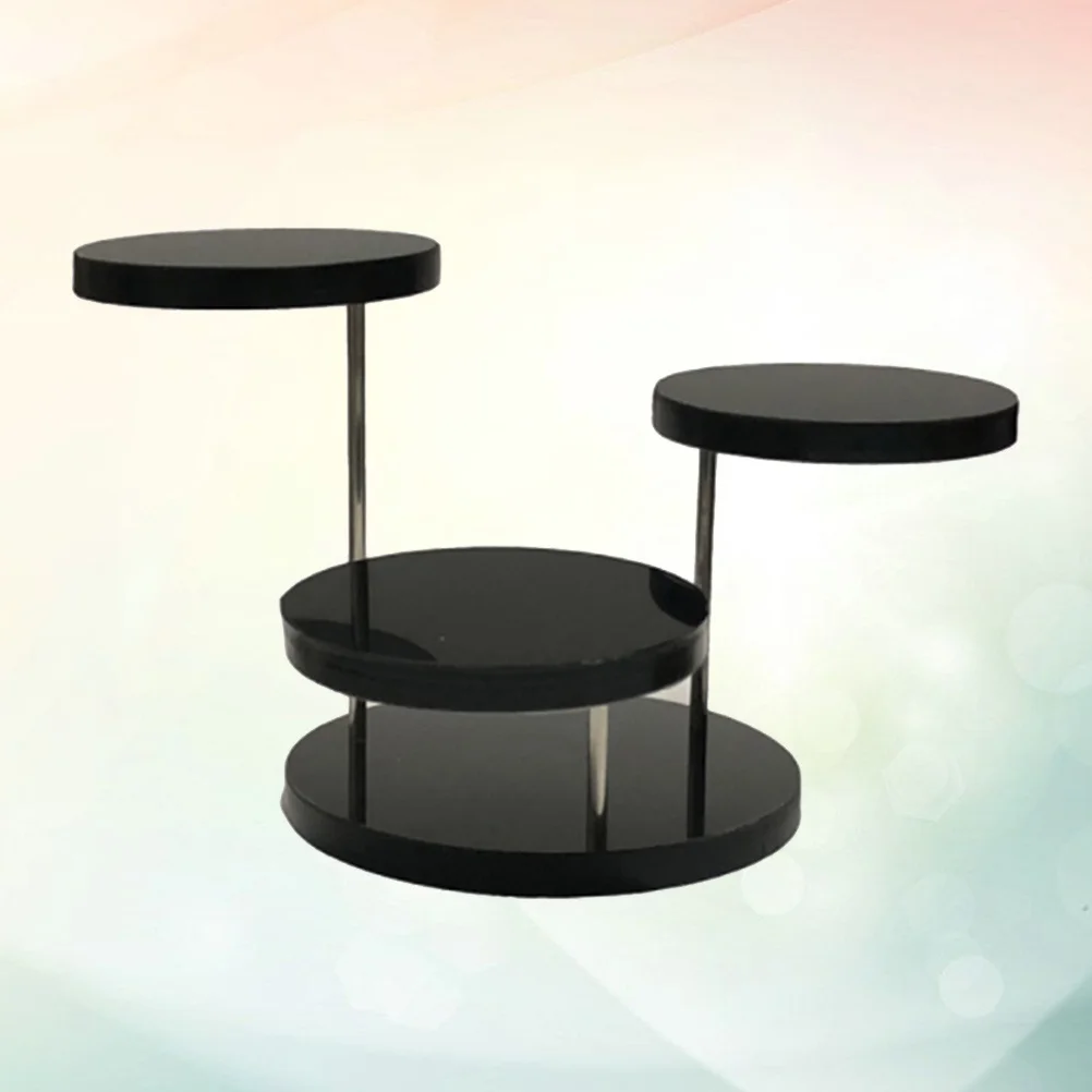 2 قطعة حامل عرض المجوهرات 3-Layer الاكريليك الدورية قلادة حلقة أقراط المنظم مجوهرات رف تخزين عرض للقلائد #1