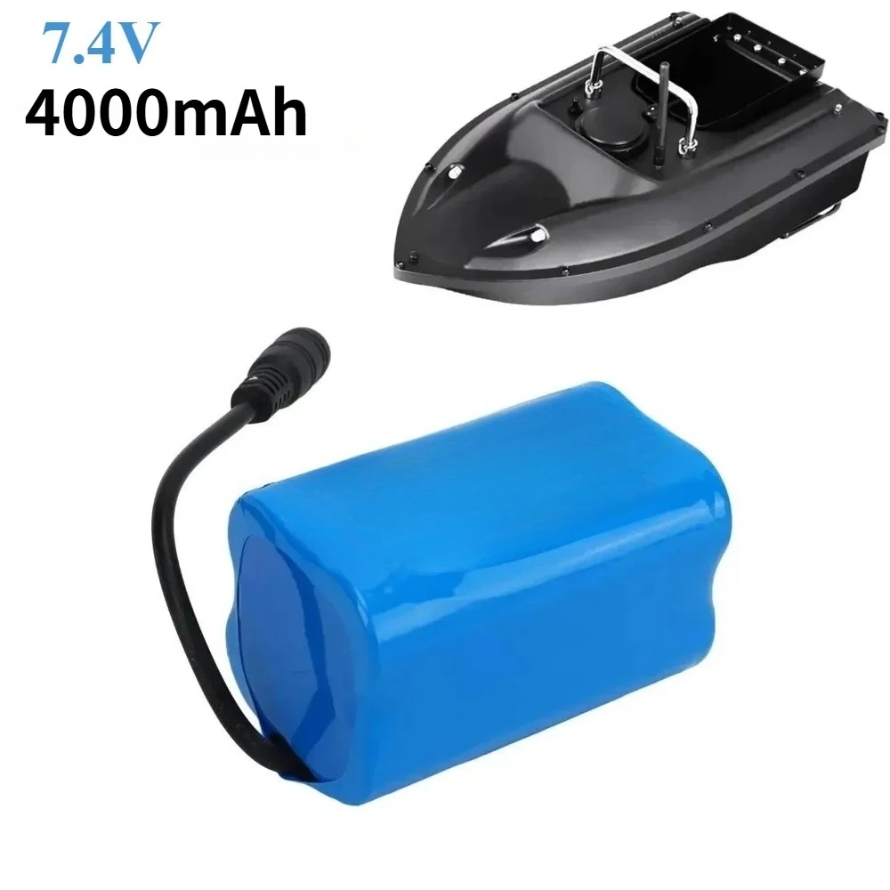

ForRemoteControl/RC Fishing Bait Boat Battery -7.4V 4000mAh Li-ion Pack T1882011-5 T888 V007 H18 C18,High Capacity,Rechargeable
