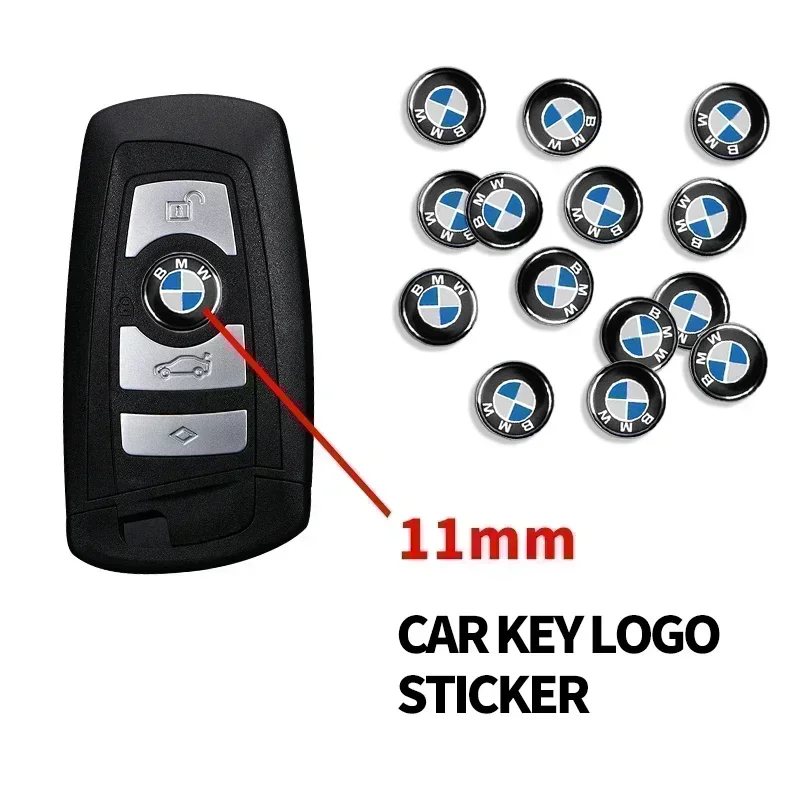 11 مللي متر/14 مللي متر مفتاح السيارة شعار ملصقات التحكم التلقائي مفتاح شعار اكسسوارات لسيارات BMW E36 E39 E46 E60 E90 E90 F10 F30 G20 G21 G30 G11 F15