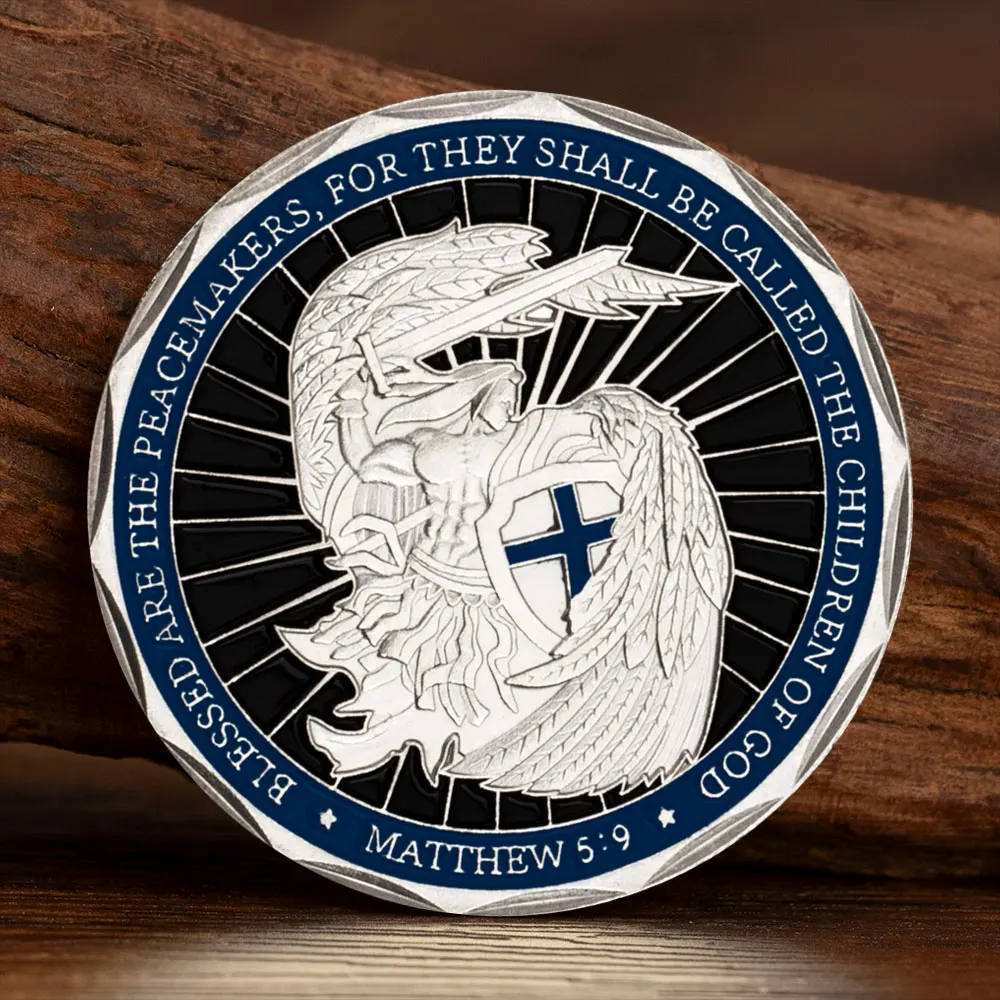 God Bless The Police Souvenir Coins Peacemaker Honor Christ Lord Hear This Prayer Amen Police Matthew Commemorative Coin