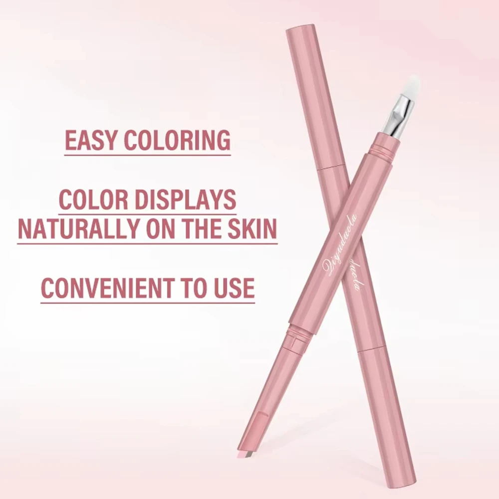 ดินสอเขียนใต้ตาสองสี 2 in 1 ไฮไลท์เตอร์เพิ่มความสว่าง สีชมพูนู้ด ใช้เป็นอายแชโดว์แบบแท่ง Aegyo Sal Lying Silkworm