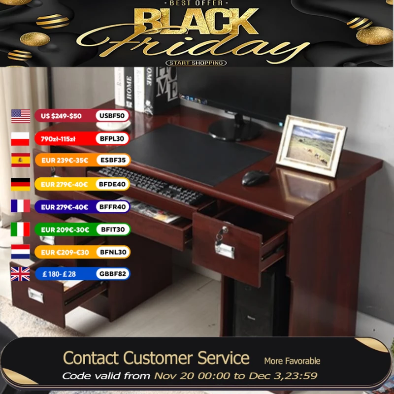 

Drawer Organizer Computer Table Office Modern Writing Executive Computer Desks Study Storage Escritorio Gaming Office Furniture