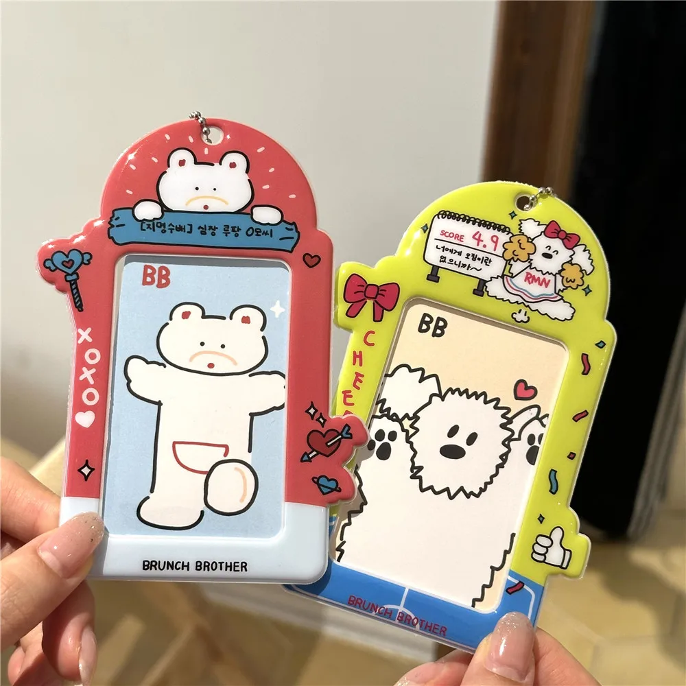 Ins Style Cartoon Cute Animal Shaped 3inch Photo Card Holder Korea Idolater Girl Photocard Holder Starfans Card Protect Case