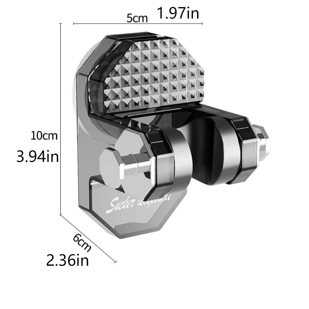 Punch-free Shower Head Rack 120° Adjustable 10kg Load-bearing Shower Nozzle Hanger with Adhesive Back Sticky Shower Base Bracket