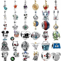 New 925 Silver Plated Mermaid Crab Octopus Pendant Beads Fit Original Pan Bracelet Women Jewelry Gift