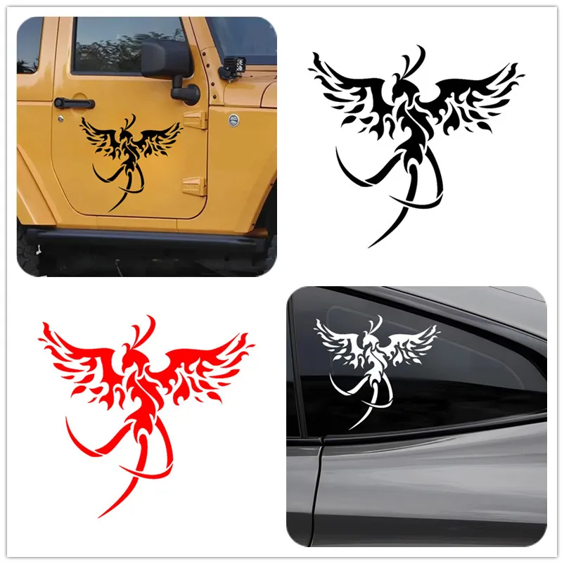 Car Sticker Phoenix Bird Sunscreen Decals Fashionable Vinyl Decal Car Accessories