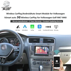 Wireless CarPlay AndroidAuto Smart Module for Volkswagen MIB Golf Tiguan Passat 2015-2018 T5.1 Multivan OEM Microphone