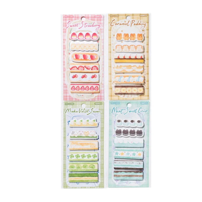 180 pz/lotto Taccuini Memo Materiale Carta Dingding Cake Shop Spazzatura Ufficiale Scrapbooking Carte Retro Sfondo Decorazione di Carta