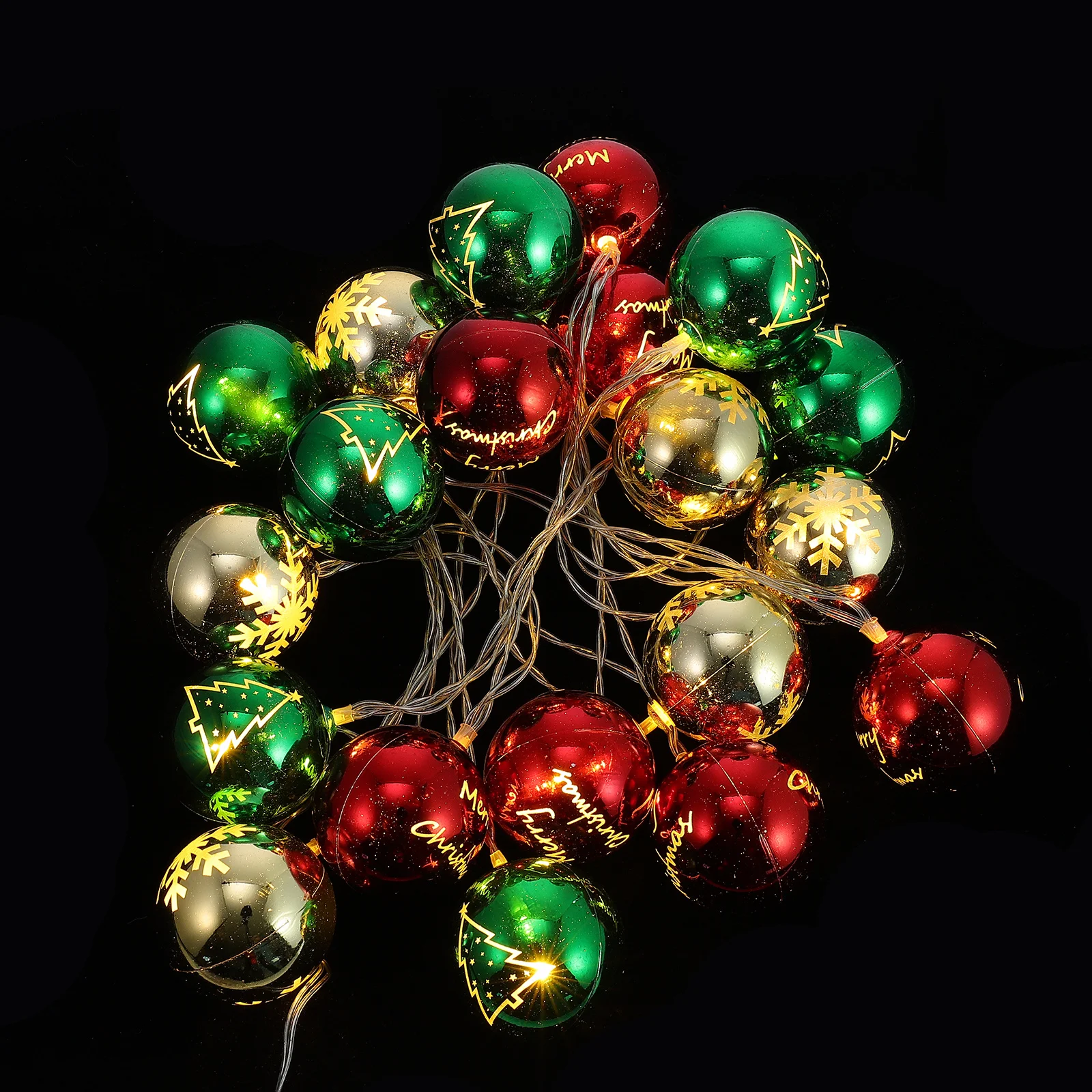 1 قطعة عيد الميلاد الملونة الكرة سلسلة مصباح الإبداعية عيد الميلاد ضوء زخرفة مهرجان مصباح للزينة لعيد الميلاد الطرف الديكور #3