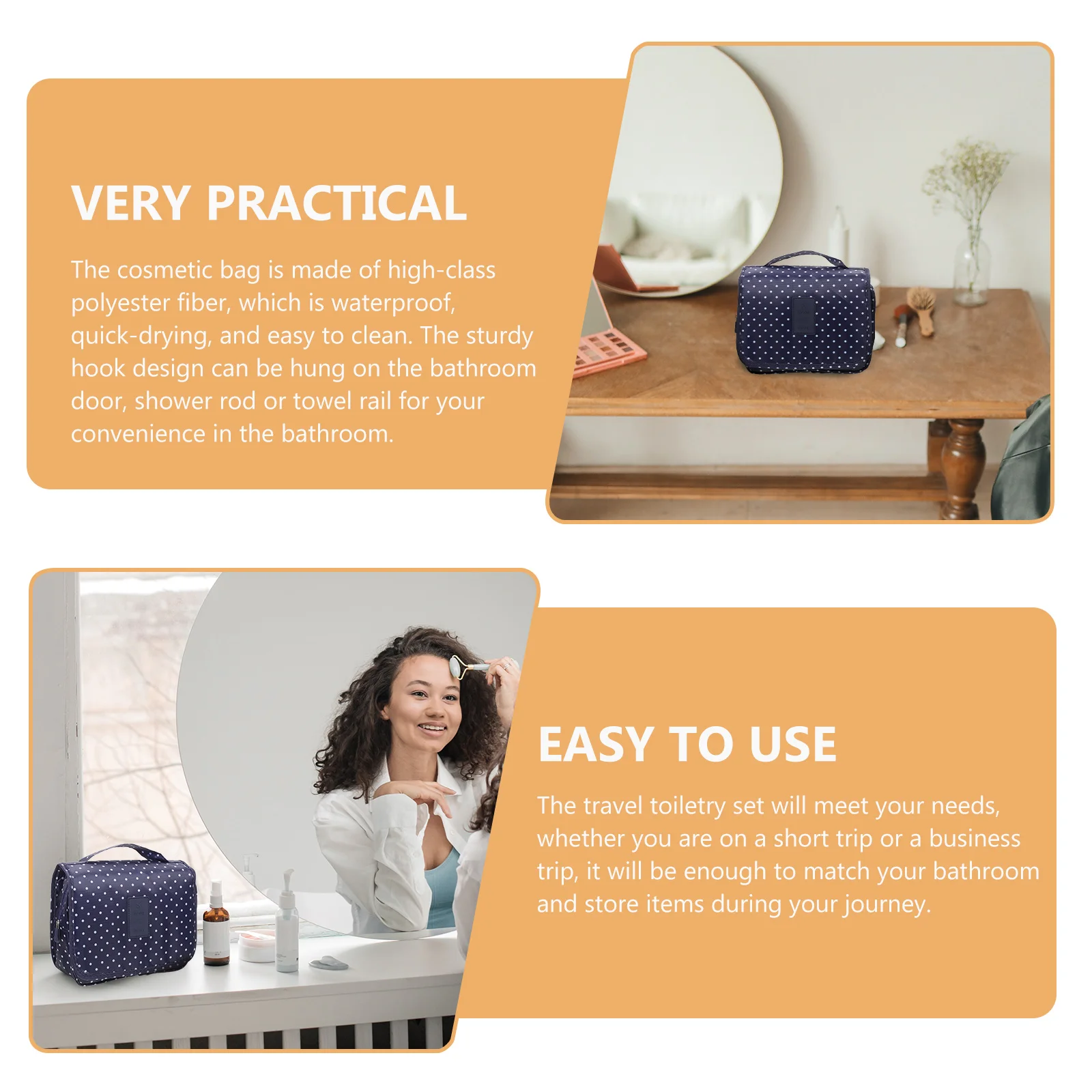 

Hanging Washing Hook For Travel Toiletries Organizer Foldable Storage Bag With Drawstring Portable Makeup Container