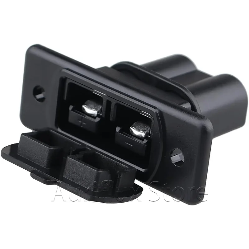 50 Amp Battery Quick Connect/Disconnect with Mounting Panel, 6-12 Gauge Jumper Cable Plug  Connector  Kit for Car, Winch