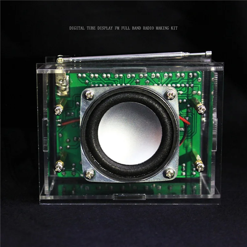 

6X FM Radio Electronic Kit Production Welding RDA5807 Adjustable Frequency 87-108MHZ With LCD Display LED Light For DIY,Requisit