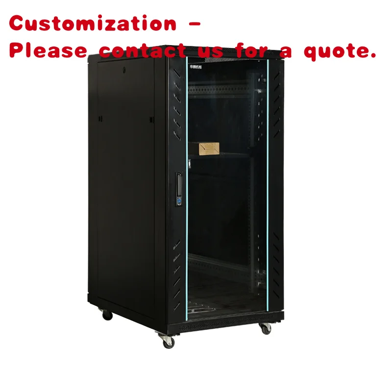 custom.42U DDF Telecom Server Rack Mesh Door 19-Inch Steel Cabinet Front Glass Door Floor Standing Internet Server Rack