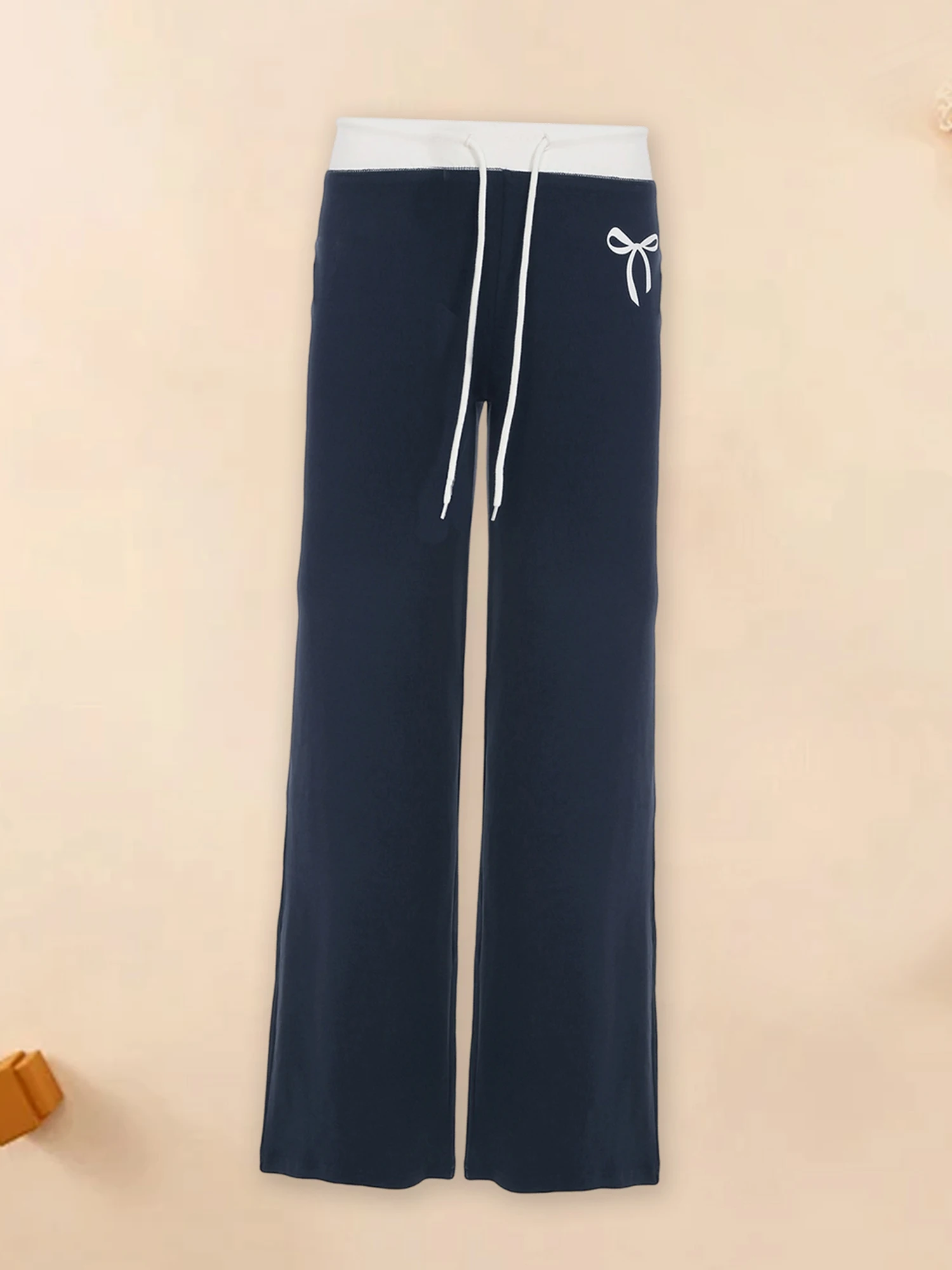 Calça jogger feminina com cintura elástica e bolsos, calça de moletom leve com cordão, calça atlética ativa