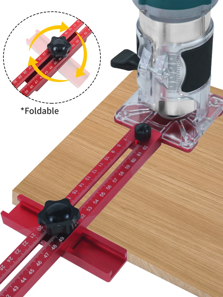 Imagem -03 - Alumínio Router Milling Groove Bracket Gabinete Hardware Jig Círculo Corte Soco Roteador Milling Groove Bracket em 1