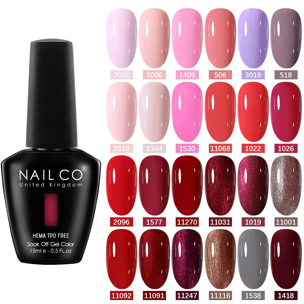 NAILCO 15 ml Herbst Braun Farben Serie Gel Lack Kaffee Gel Nagellack Winter Rotmett Gellak Design Lack Nail art Maniküre