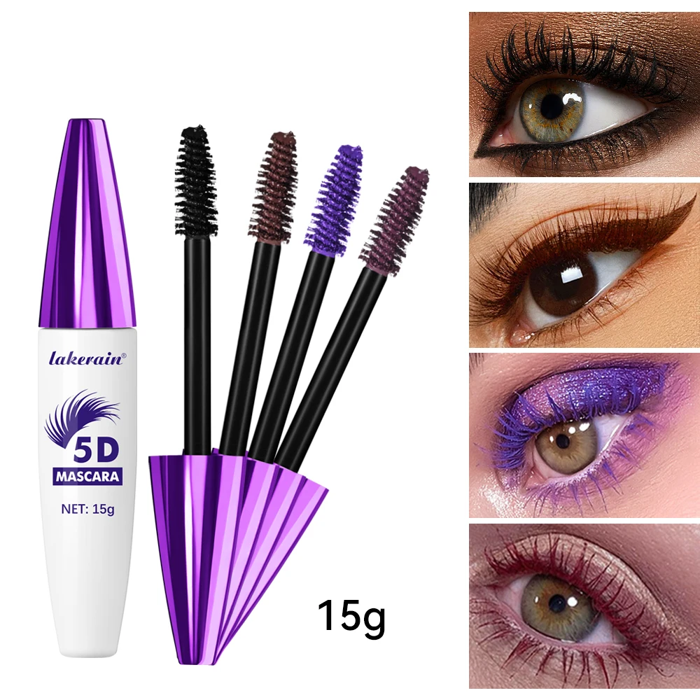 Extension Mascara Effect Verlengde waterdichte wimpermascara voor alle cosmetica Make-up Vrouw Zwart Bruin Wimpers Volume 5d Rood