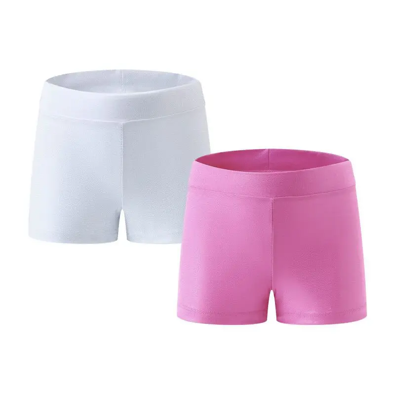 Kids Girl Ballet Dance Shorts Pants Children Bronzing Metallic Tight Shorts Elastic Glossy Gymnastic Dancewear Short Trousers