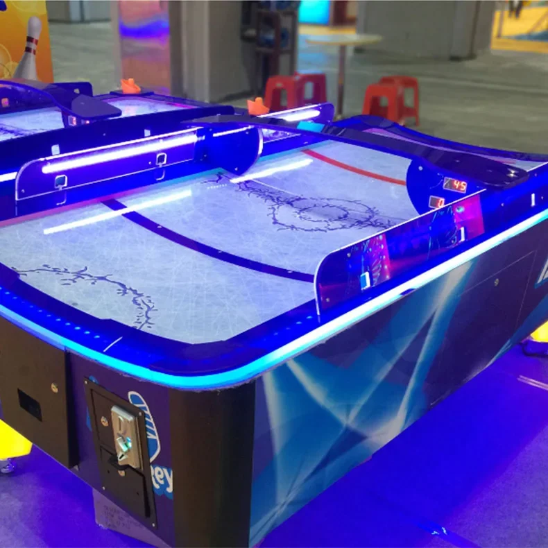 Máquina de juego operada por monedas con pantalla Arcade de mesa de Hockey de aire de superficie curva más vendida a la venta