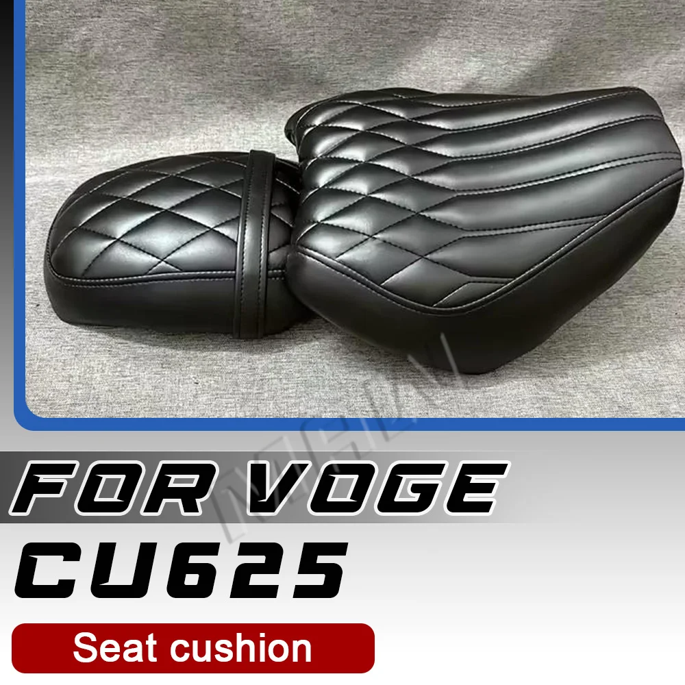 

Customized VOGE CU625 motorcycle seat with added softness, thickness, and width.
