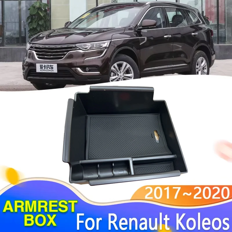 

Car Organizer Boxs For Renault Koleos 2 Accessories 2020 QM6 2017~2019 2018 Central Armrest Storage Phone Frame Car Accessories