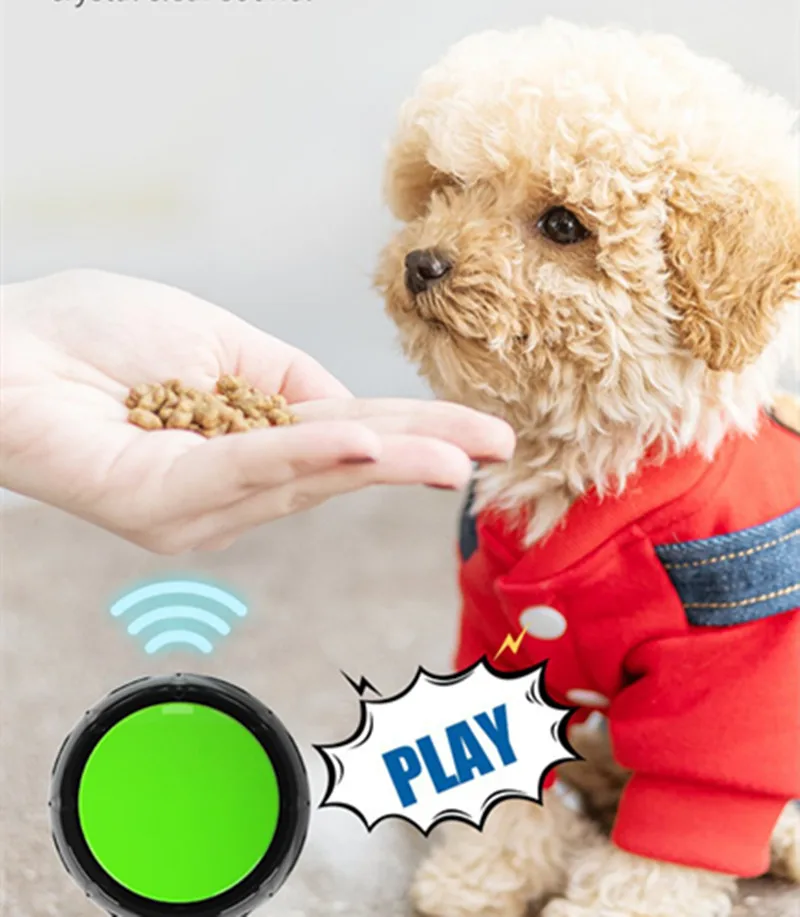 Dog Pet Communication Button Upgrade Recording Dog Ring Dog Interactive Training Sound Button Pet Toys Interactive Dog Toy