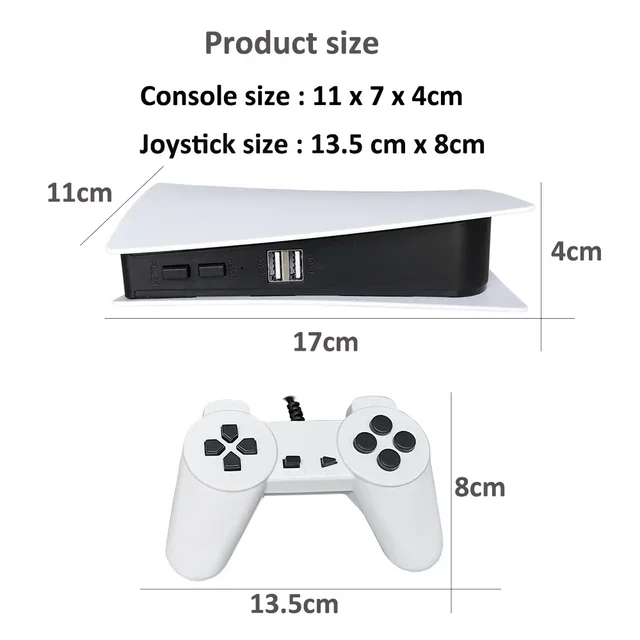 Retro GS5 Mini TV Handheld Game Console HD Two Player Wired Controllers Built in 300 Classic PS1 Compatible Video Game Gear 5 Retro GS5 Mini TV Handheld Game Console HD Two Player Wired Controllers Built in 300 Classic PS1 Compatible Video Game Gear 5