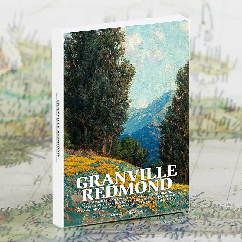 30 postais de arte Granville Redmond, impressões de cenários pastorais impressionistas, cartões colecionáveis para decoração