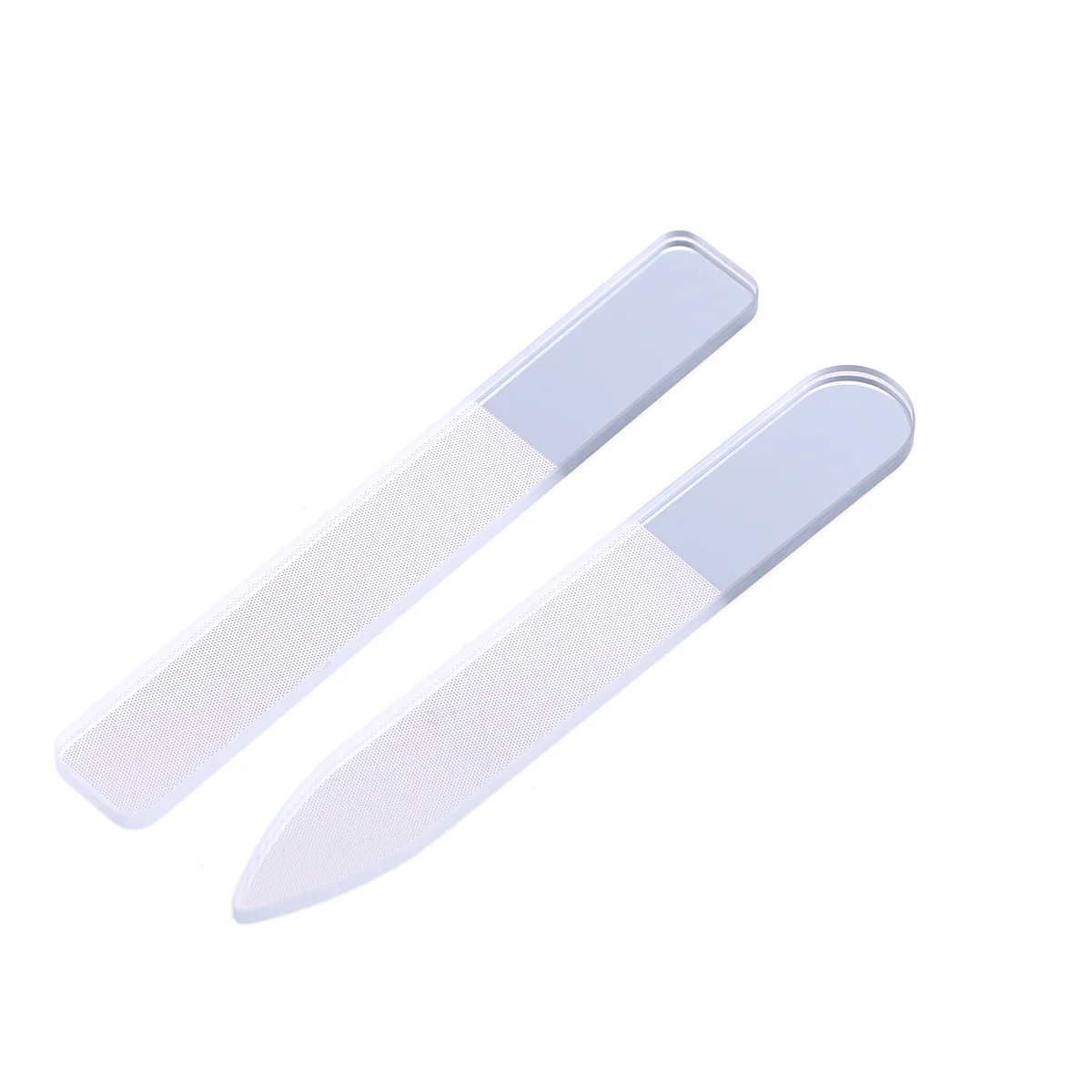 2 قطعة ملفات الزجاج الكريستال السلس إنهاء لا الرمال إسقاط المحمولة حقيبة للتخزين مسمار أداة فنية لصالون المنزل استخدام ملفات الأظافر أداة